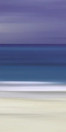 Photo art by Steffi Louis: serene seascape with gentle waves and a purple sky