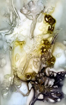 Photo art by Ulrike Kösterke: gentle leaves in water, depicting a dance.