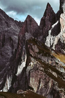 Photo art by Sebastian Warneke: dramatic cliff landscape in the Dolomites