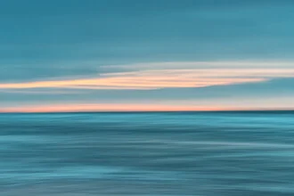 Photo art by Holger Nimtz: calm sunset at the beach with gentle waves