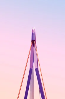 Photo art by Simone Hutsch: minimal bridge under a pastel sky