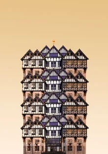 Photo art by Simone Hutsch: geometric façades in soft pastel colors