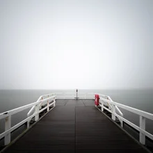 Photo art by Dennis Wehrmann: calm seascape with jetty in Hohwacht