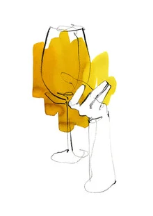 Illustration by Ekaterina Koroleva: Elegant grapes in soft tones