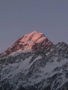 Photo art by Frida Berg, sunset over Mount Cook in New Zealand