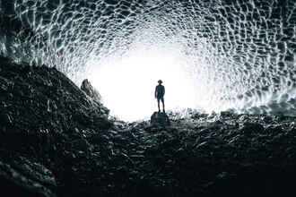 Photo art by Stefan Sträter: ice cave at Königssee with a moody atmosphere