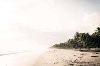 Fotokunst von Stefan Sträter: einsamer Strand mit Palmen und sanften Wellen in Costa Rica