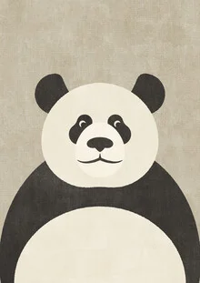 Wall art by Daniel Coulmann: cute panda in minimalist illustration