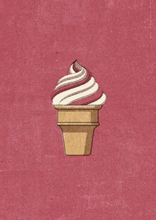 Illustration von Daniel Coulmann: Softeis in nostalgischem Stil