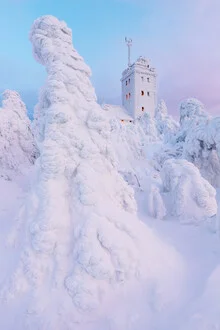Photo art by Christoph Schaarschmidt: snowy landscape at Fichtelberg