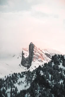 Fotokunst von Christian Becker: sanfter Sonnenuntergang am Hintertuxer Gletscher