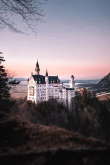 Fotokunst von Christian Becker: Blick auf das Schloss Neuschwanstein im Sonnenlicht