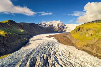 Fotokunst von Dave Derbis: ruhige Gletscherlandschaft in Island