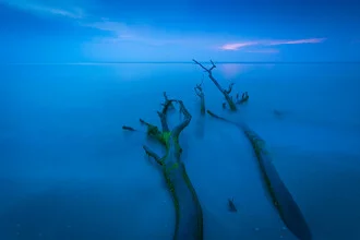 Photo art by Martin Wasilewski: calm night seascape in Zingst