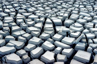 Photo art by Michael Schöppner: dried lake in Yucatán, Mexico.
