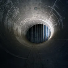 Photo art by Michael Belhadi: modern concrete wind tunnel in Adlershof, Berlin.