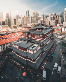 Fotokunst von Dimitri Luft: Stadtansicht von Singapur mit modernen Gebäuden