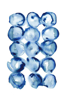 Cristina Chivu, Indigo Watercolor Circles Pattern