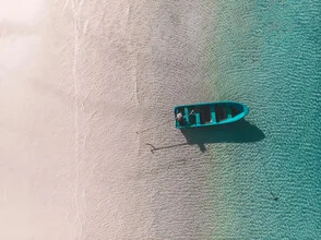 Photo art by Laura Zimmermann: Turquoise water and gentle waves from an aerial view