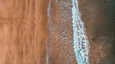 Photo art by Laura Zimmermann: Aerial view of Irish beaches with gentle waves