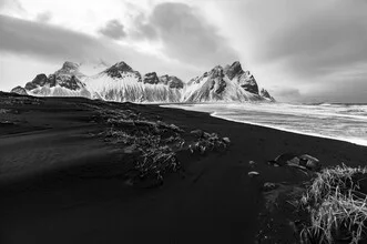 Photo art by Valentin Pfeifhofer: calm Klifatindur cliff in Iceland