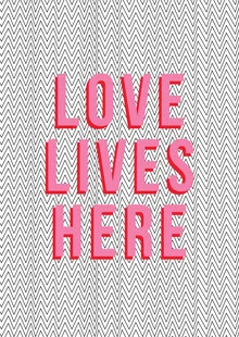 Wall art by Frankie Kerr-Dineen: loving typography in soft pink tones