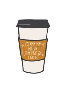 Illustration by Frankie Kerr-Dineen: coffee cup with a humorous quote