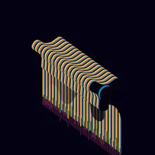 Wall art by Sasha Lend: abstract illustration of the city of Chicago
