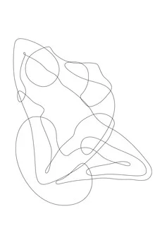Illustration von Sasha Lend: entspannende Yoga-Posen in sanften Farbtönen.