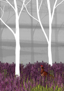 Katherine Blower, White Trees and heather