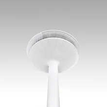 Fotokunst von Ronny Behnert: Leuchtturm in Hamburg, ruhige Atmosphäre und architektonische Details.