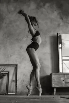 Photo art by Klaus Wegele: ballerina in an elegant pose, gentle colors.