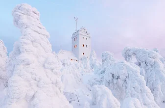 Photo art by Christoph Schaarschmidt: winter landscape featuring snow-covered Fichtelberg