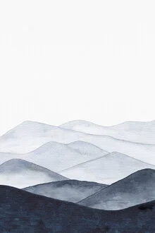 Mountains Landscape | Watercolor Painting - Fineart photography by Cristina Chivu