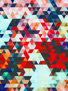 Colorful geometric illustration featuring modern shapes and vibrant patterns.
