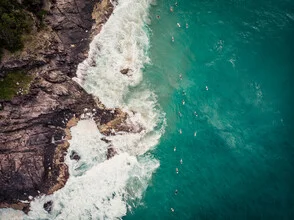 Photo art by Tobias Winkelmann: Waiting surfers at the Australian coast