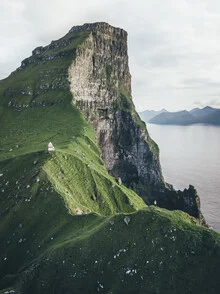 Photo art by Christoph Sangmeister: Lighthouse on the Faroe Islands in soft light