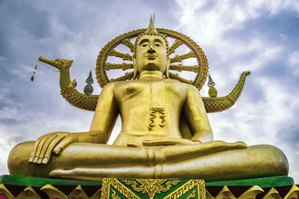 Photo art by Franzel Drepper: golden Buddha statue on Koh Samui, Thailand.