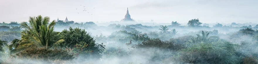 Morning fog over Bagan - Fineart photography by Jan Becke