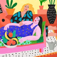 Illustration von My Name Is Cépé: gemütliches Sofa in einem einladenden Wohnraum