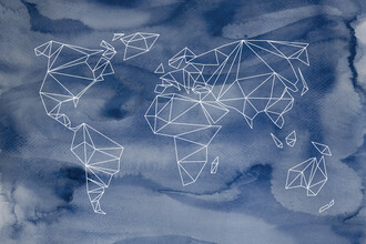 Studio Na.hili, Geometrical World- Indigo Aquarelle - Deutschland, Europa)