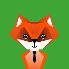 Kinderzimmer-Fuchs – Illustration für Kinder - fotokunst von Pia Kolle