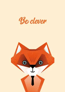 Illustration of a clever fox, friendly and playful, perfect for a kids' room