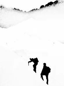 Photo art by Sascha Hoffmann-Wacker: climber on a glacier