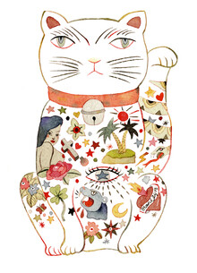 Rumi Hara, Maneki Cat - White 2