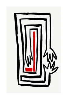 Illustration von Julia Hariri: abstrakte Darstellung von Händen in minimalistischen Linien