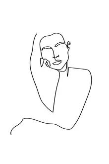 Illustration by Julia Hariri: gentle line pattern featuring a human silhouette.