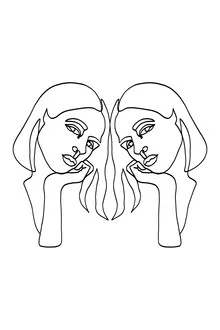 Illustration by Julia Hariri: abstract depiction of a woman in a minimalist style