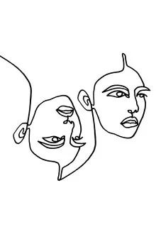 Wall art by Julia Hariri: a gentle, abstract depiction of Angeline