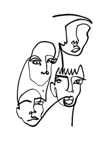 Illustration by Julia Hariri: gentle line drawing of a face
